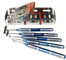 4921. Набор для препарирования мягких тканей (5 инструментов) blue titanium