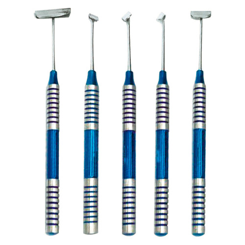 4921. Набор для препарирования мягких тканей (5 инструментов) blue titanium