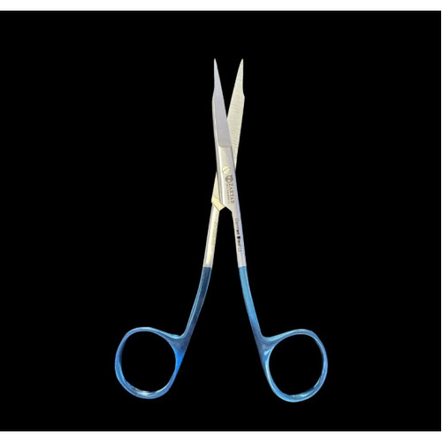 Ножницы ZL-1025-SB, Goldman Blue Titanium изогнутые 13.5 см
